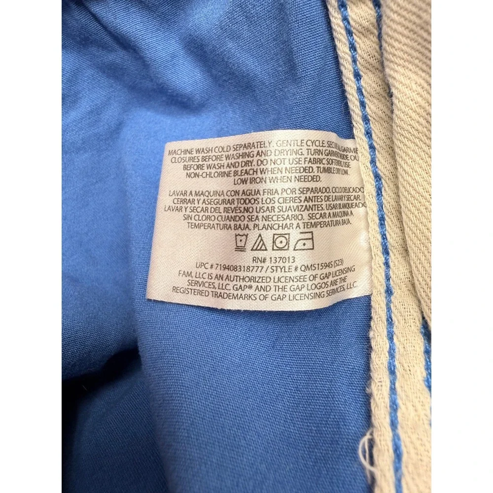 Gap Mens XXL Blue Drawstring Elastic Waist Casual Chino Shorts